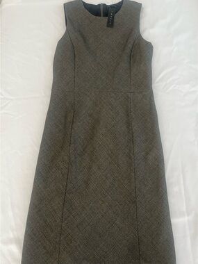 Theory metallic silver glipin dress NWT